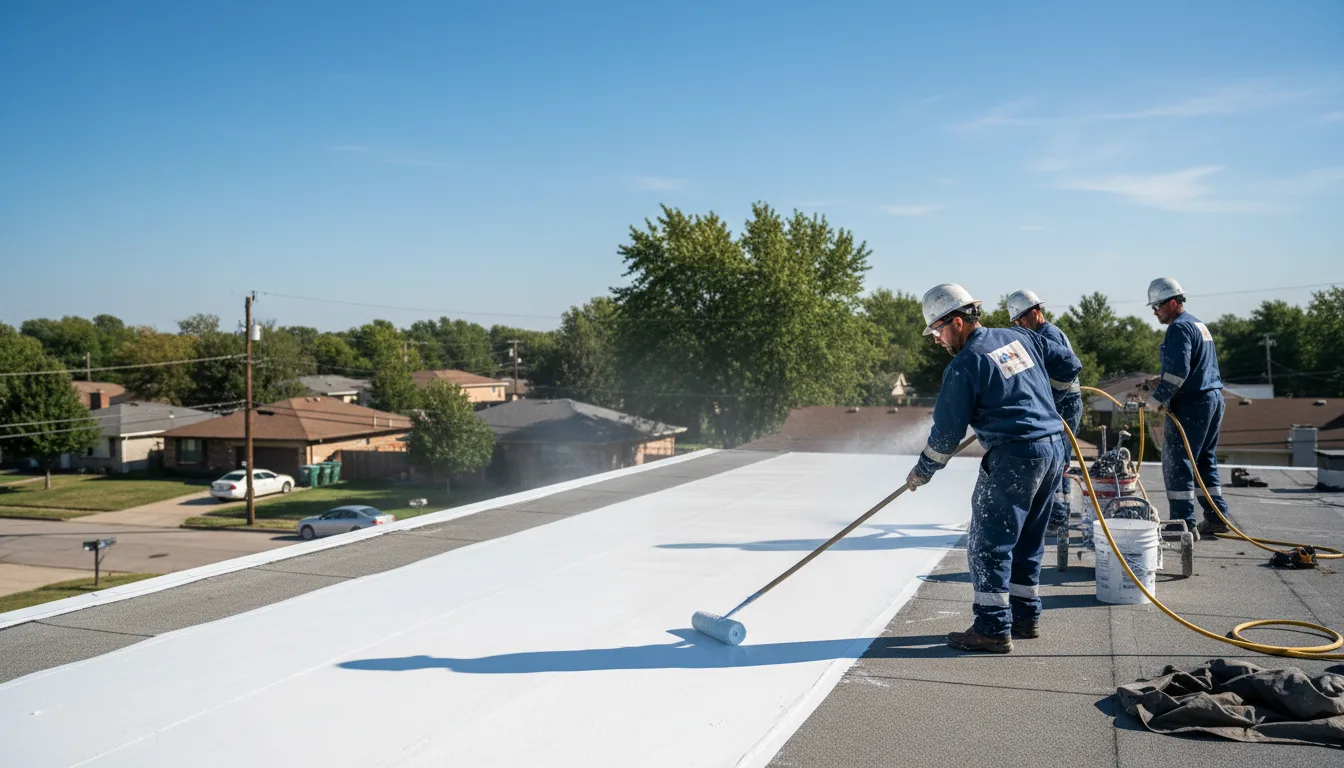 Commercial roof coating in Bokoshe, OK near me